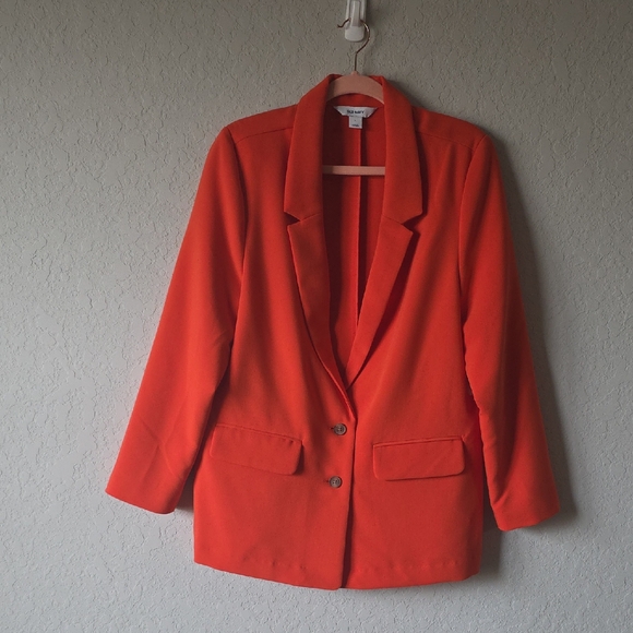 Old Navy Taylor Relaxed Suit Blazer- Warm Sunset NWT. Size L - Picture 2 of 7